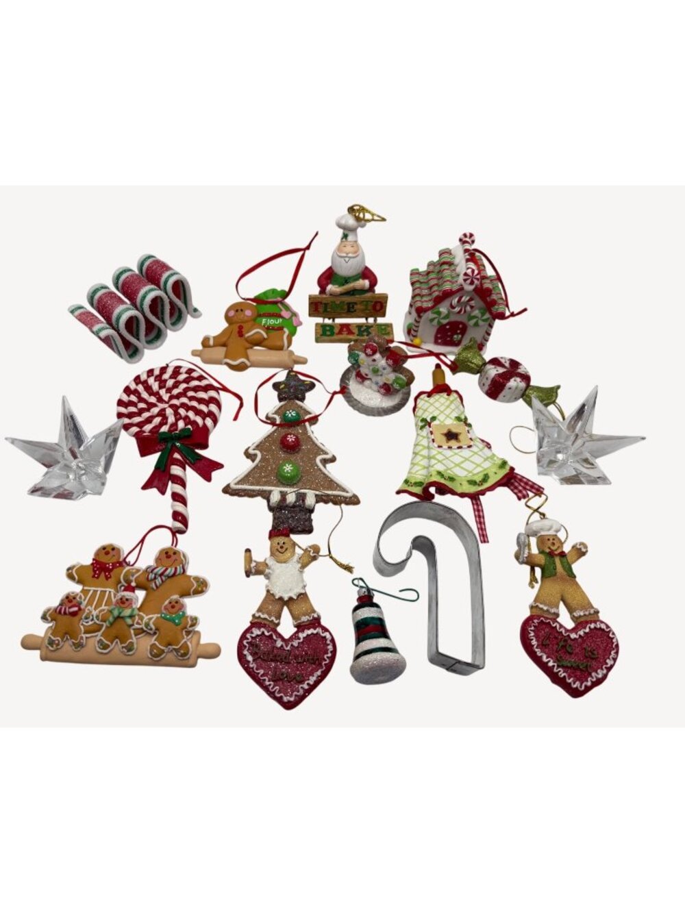Christmas Holiday Ornament & Décor Lot Ornaments Candle Holders 16 Pieces